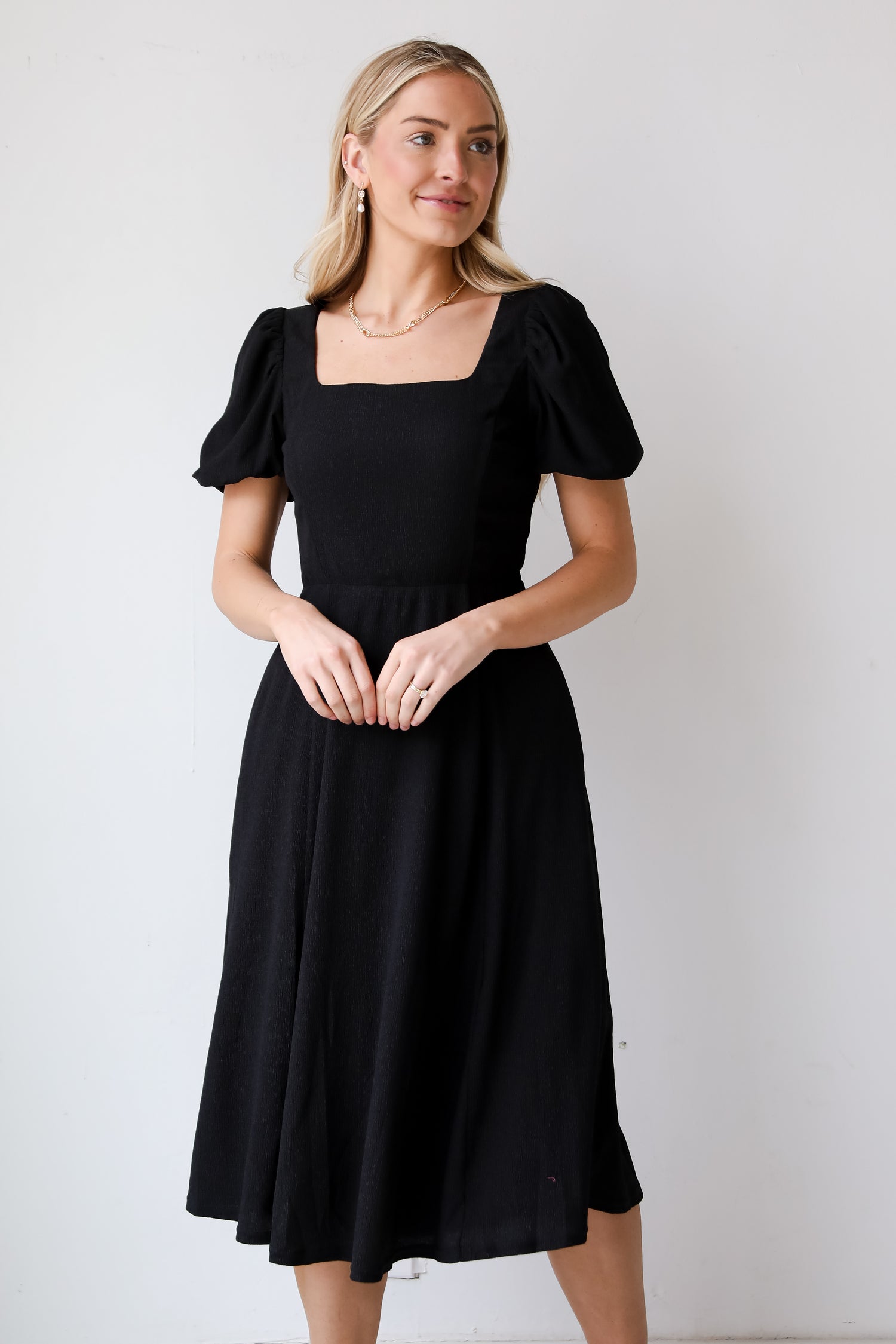 Black Midi Dress, You&