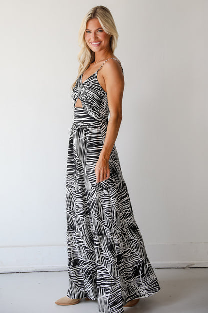 Certain Confidence Black Cutout Maxi Dress