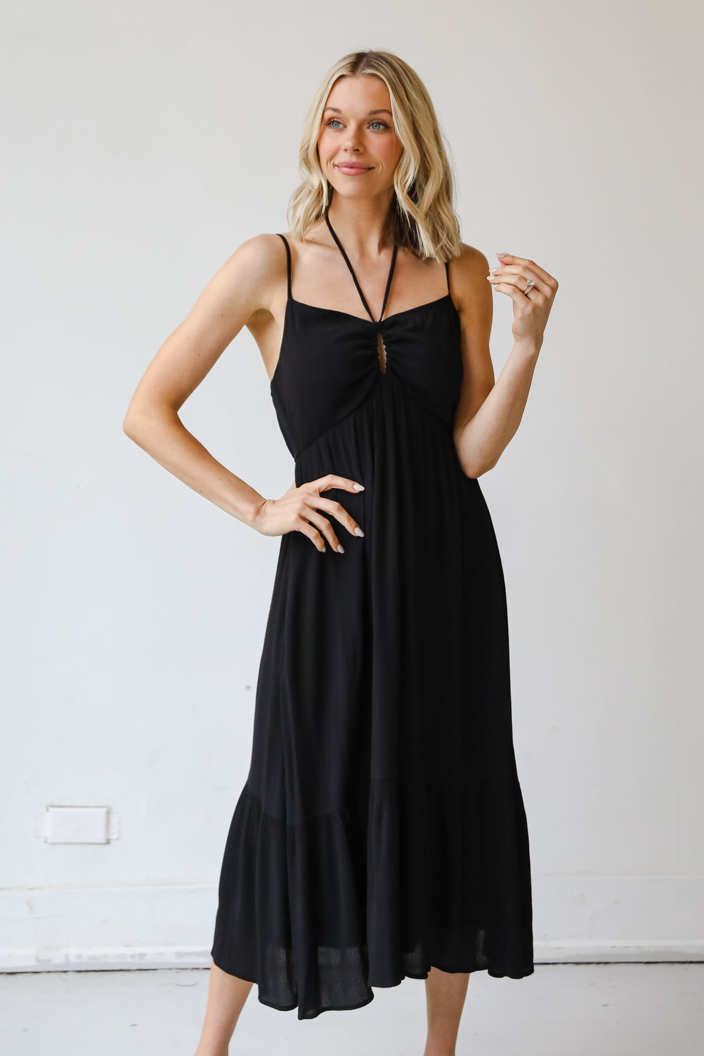 black Midi Dress