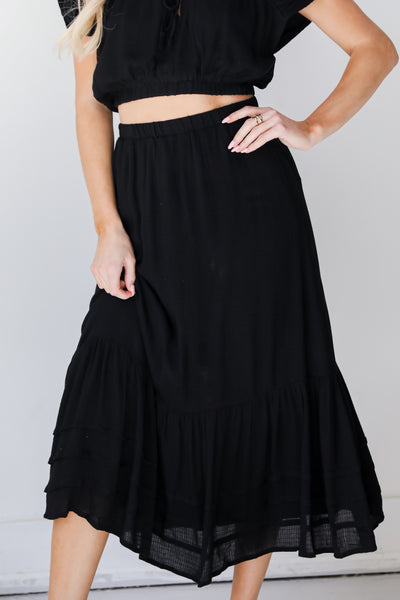 black Midi Skirt