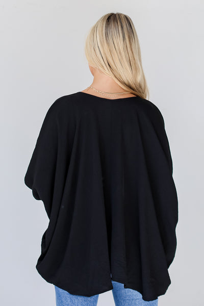 black Oversized Blouse back view