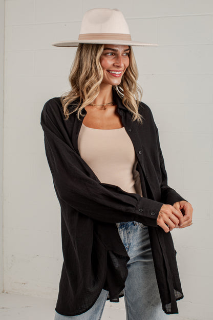 Allison Oversized Button-Up Blouse