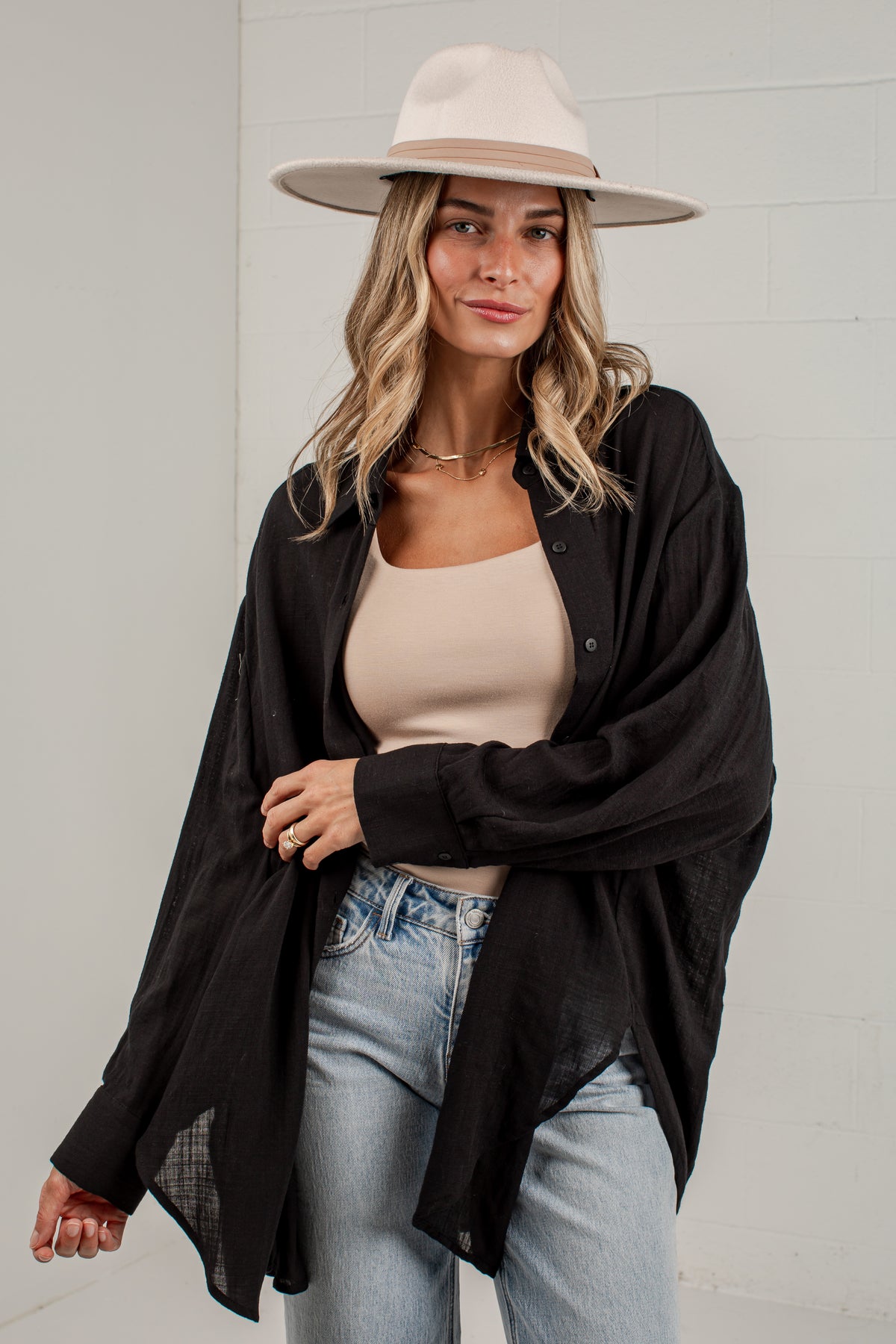 Allison Oversized Button-Up Blouse