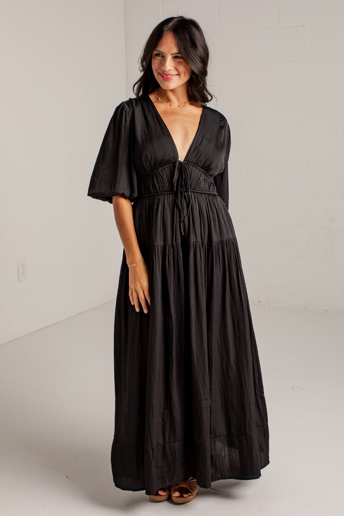 Beautifully Yours Puff Sleeve Maxi Dress