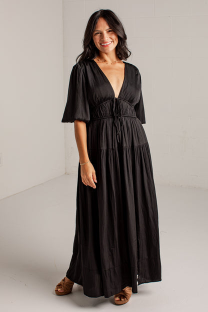 Beautifully Yours Puff Sleeve Maxi Dress