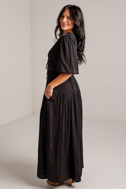 Beautifully Yours Puff Sleeve Maxi Dress