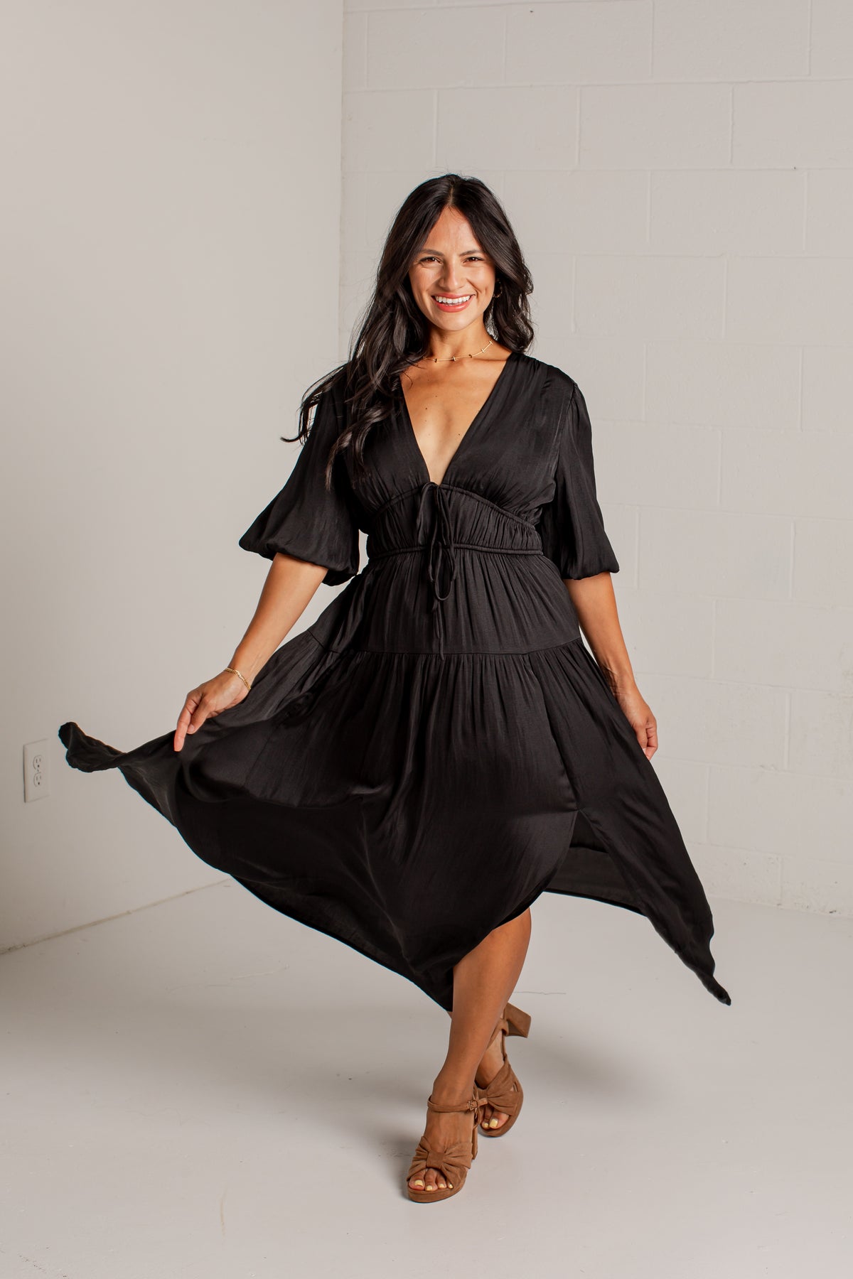 Beautifully Yours Puff Sleeve Maxi Dress