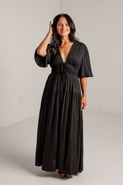 Beautifully Yours Puff Sleeve Maxi Dress