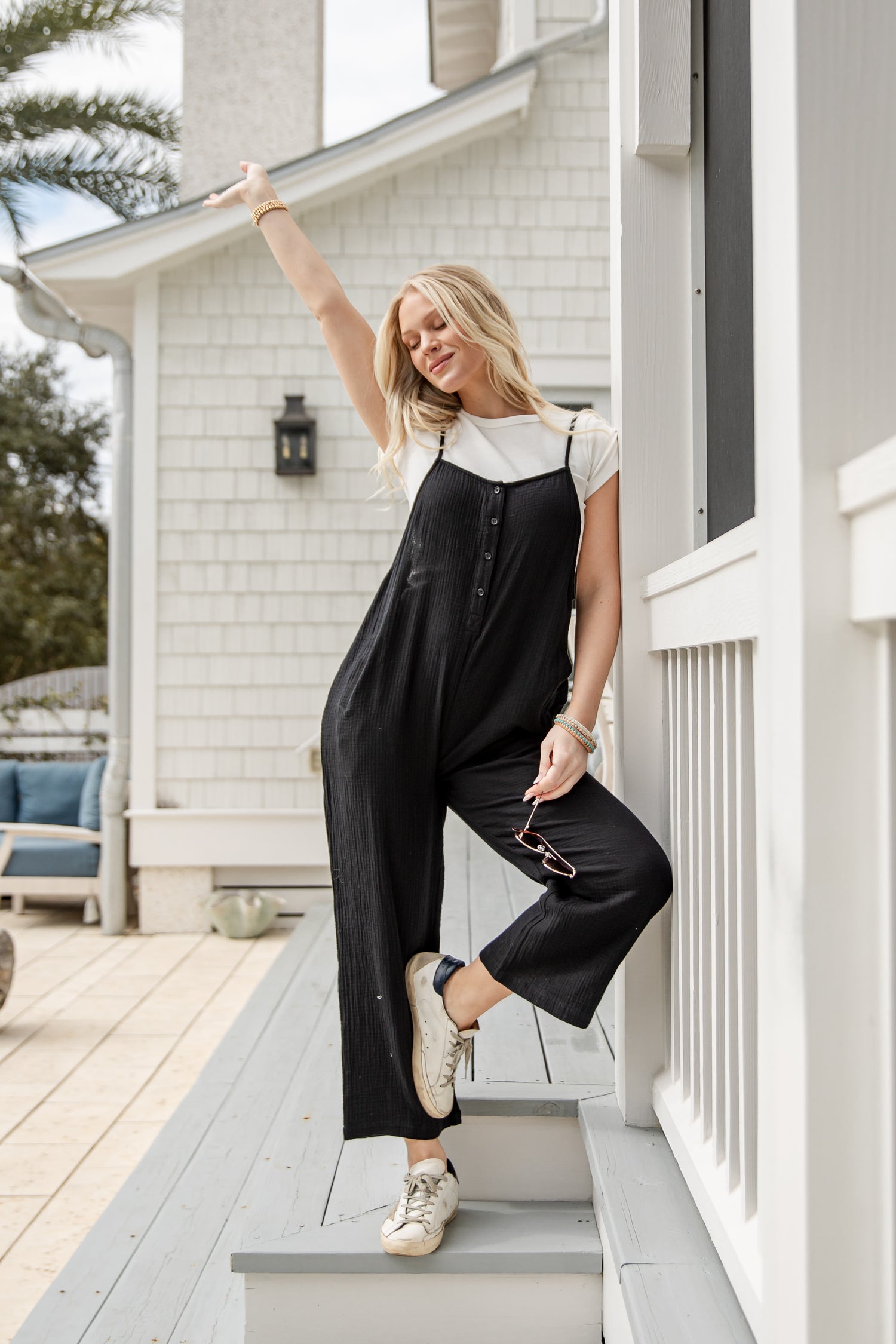 Charmed Moment Relaxed Jumpsuit | Trendy Women's Jumpsuits | DressUp Denim / Medium Charmed Moment Relaxed Jumpsuit | Trendy Women's Jumpsuits | DressUp Denim / Medium