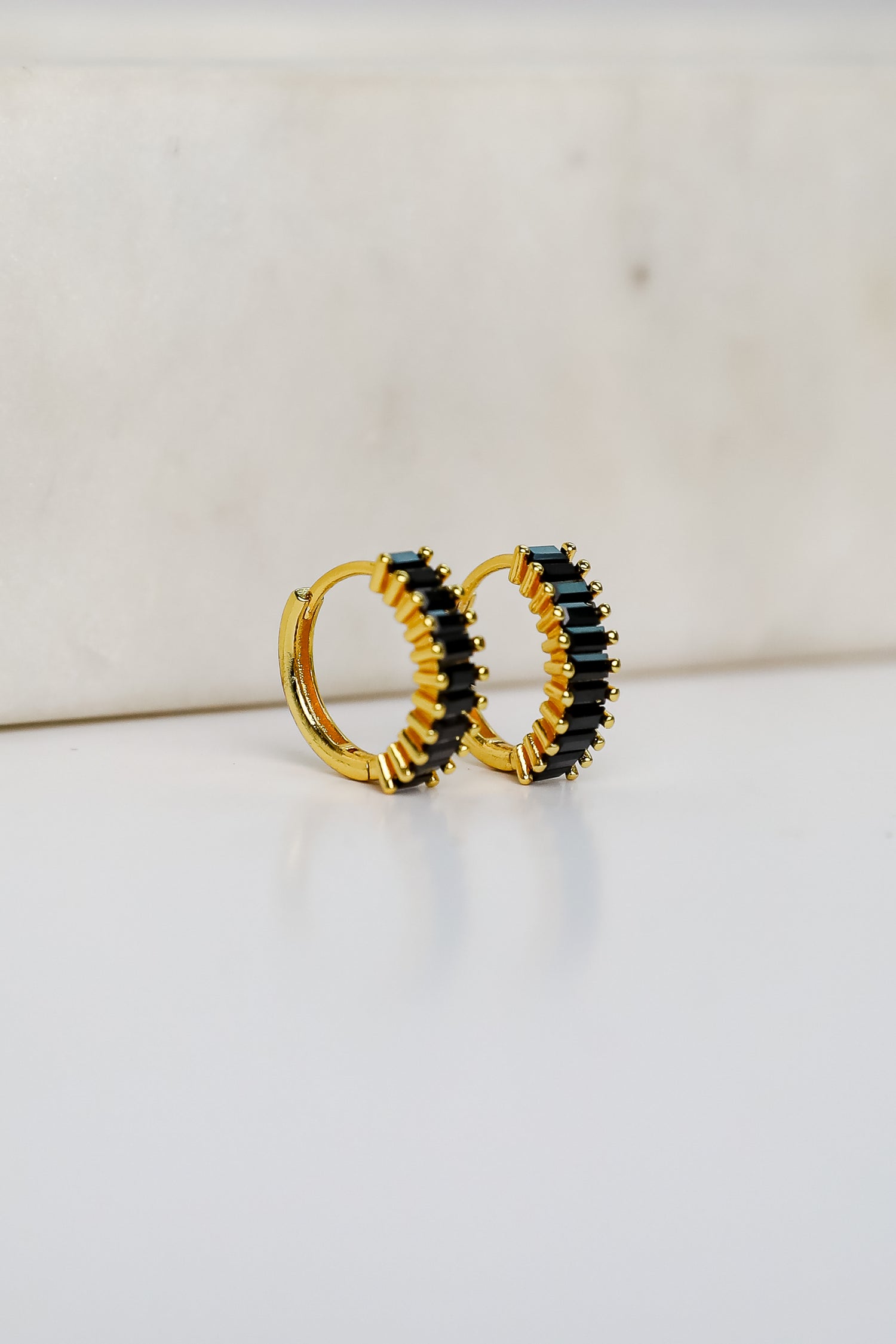 London Rhinestone Mini Hoop Earrings