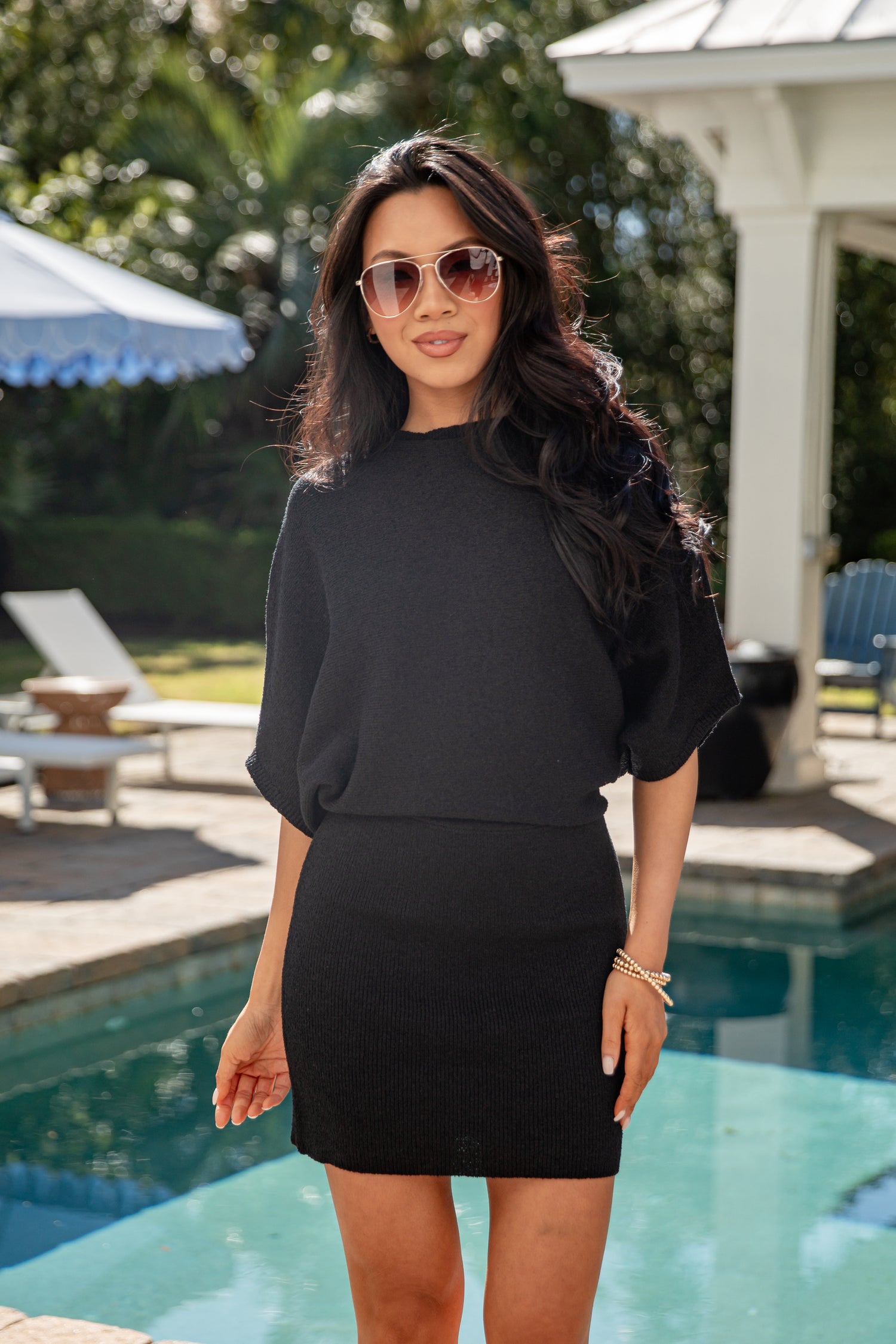 Black Ribbed Knit Mini Dress | Trendy Womens Dress | ShopDressUp Black / X-Large Black Ribbed Knit Mini Dress | Trendy Womens Dress | ShopDressUp Black / X-Large