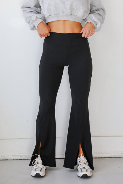 Lounge Look Ribbed Flare Pants