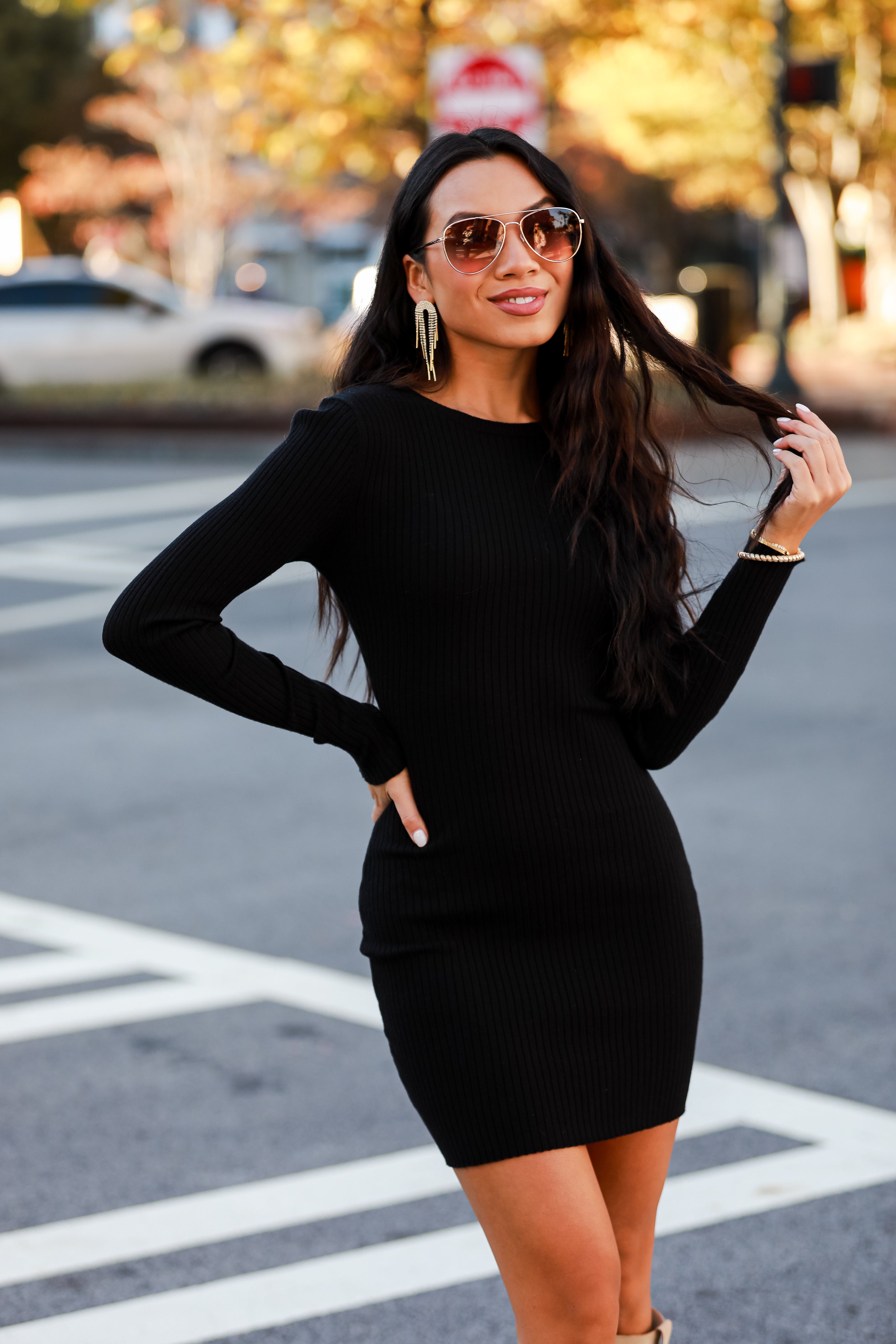 Little black sweater dress online