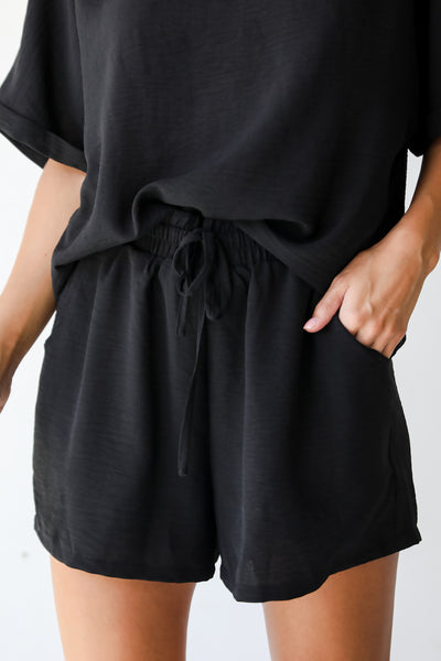 black lace dress sheer Detail Plunge Skater Men's Black Stretch Slim Size:18-24 M Wholesale