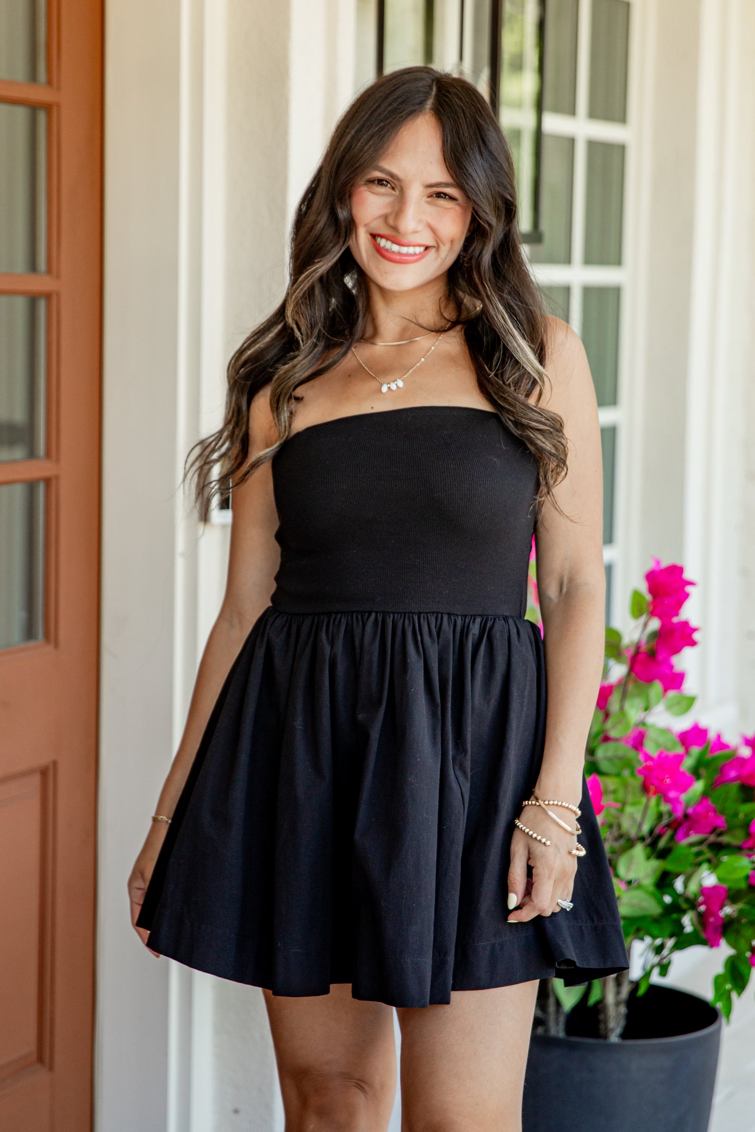 Effortless Strapless Mini Dress | Trendy Women's Dresses