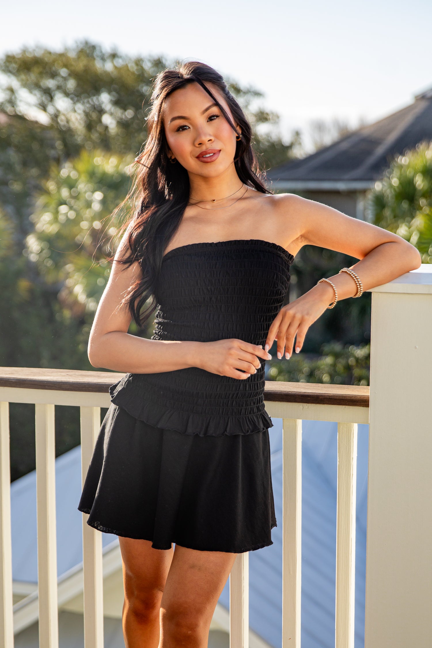 Sidewalk Cafe Smocked Tube Top | Trendy Women's Tops | ShopDressUp  Dress  Up