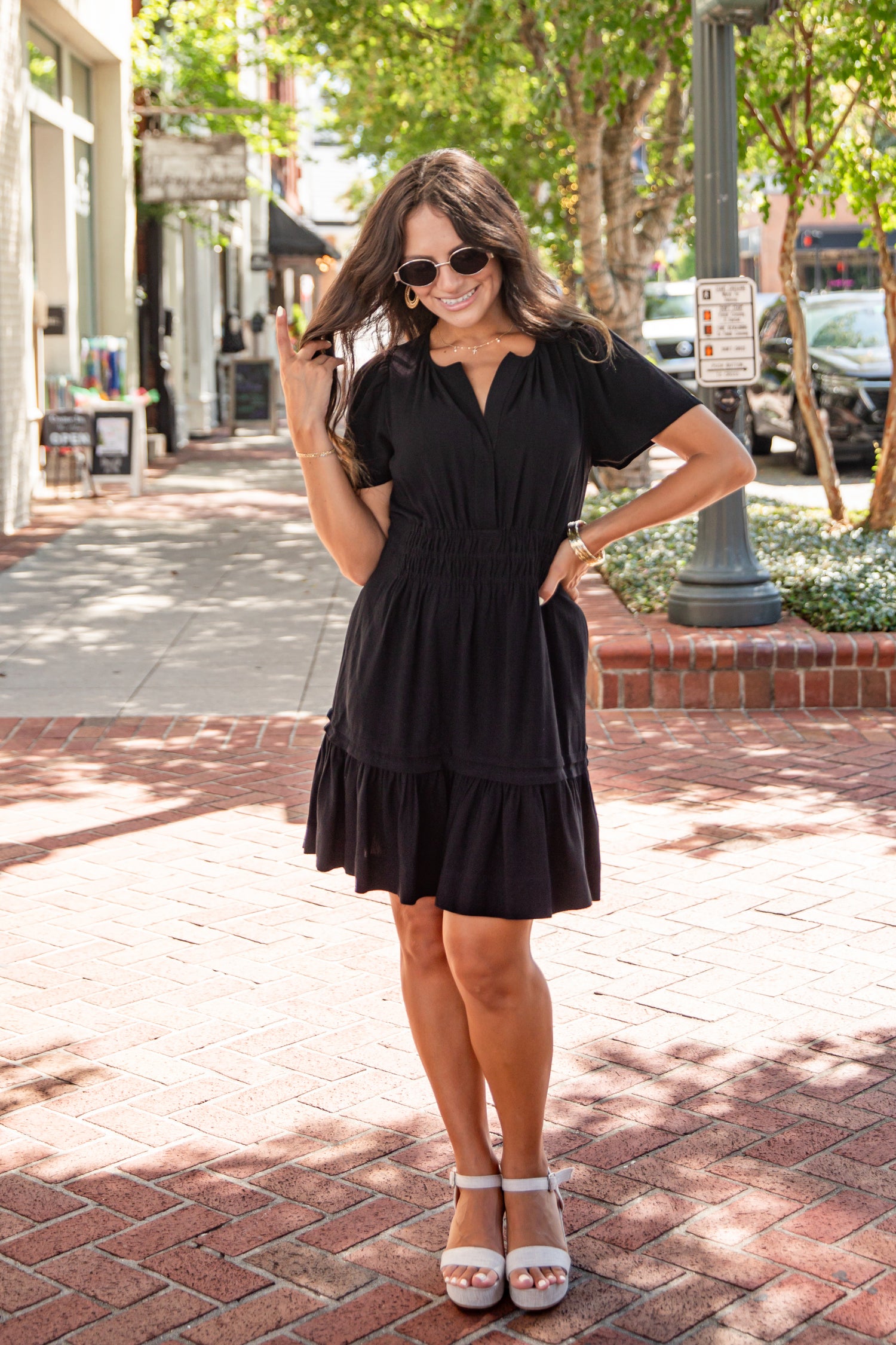 Apple Orchid Smocked Waist Mini Dress | Cute Women's Dress