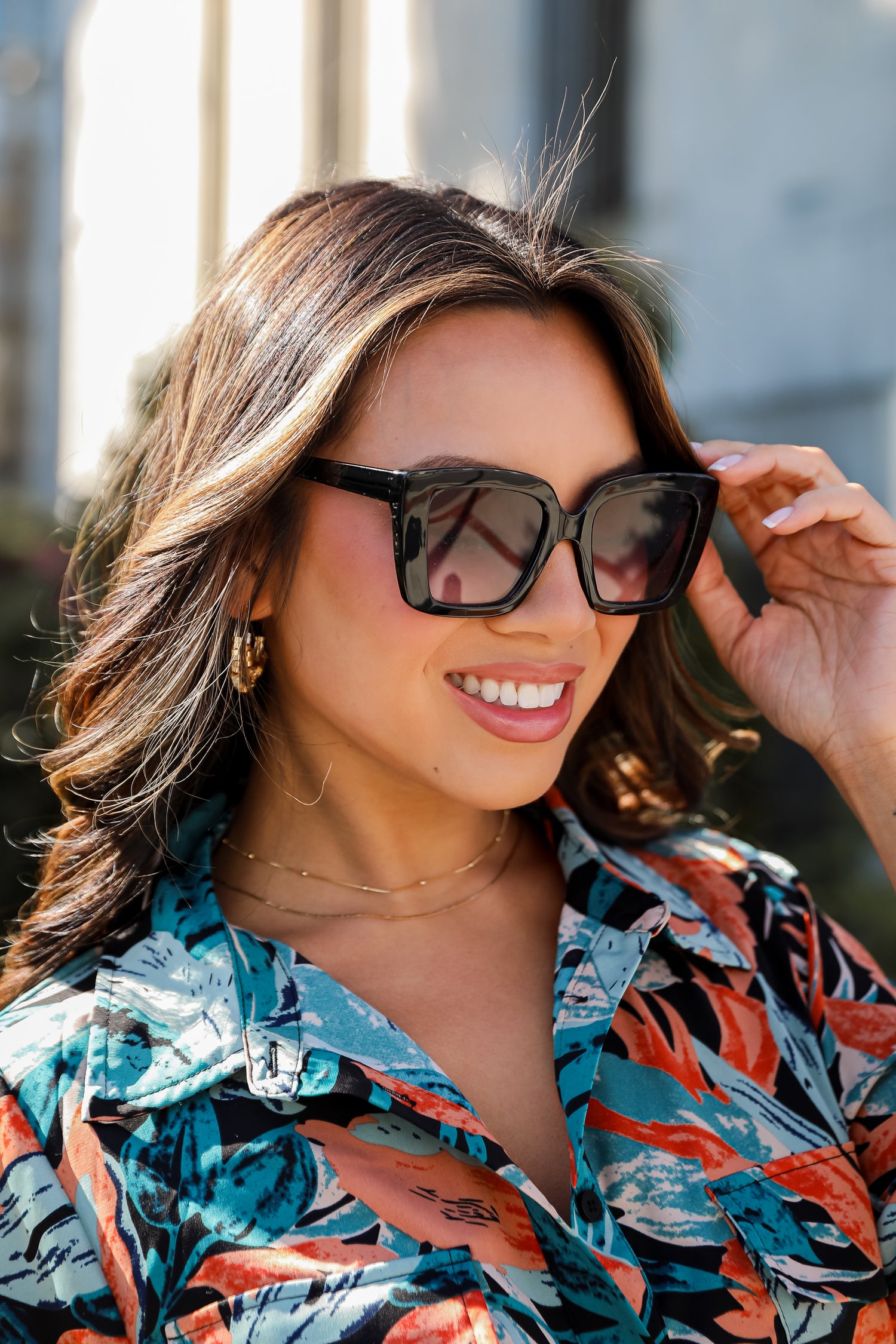 Cute Black Square Sunglasses Women's Sunglasses Dress Up