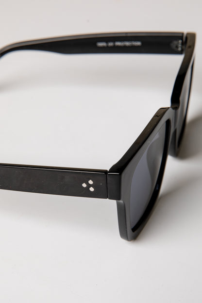 Black sunglasses on a white background