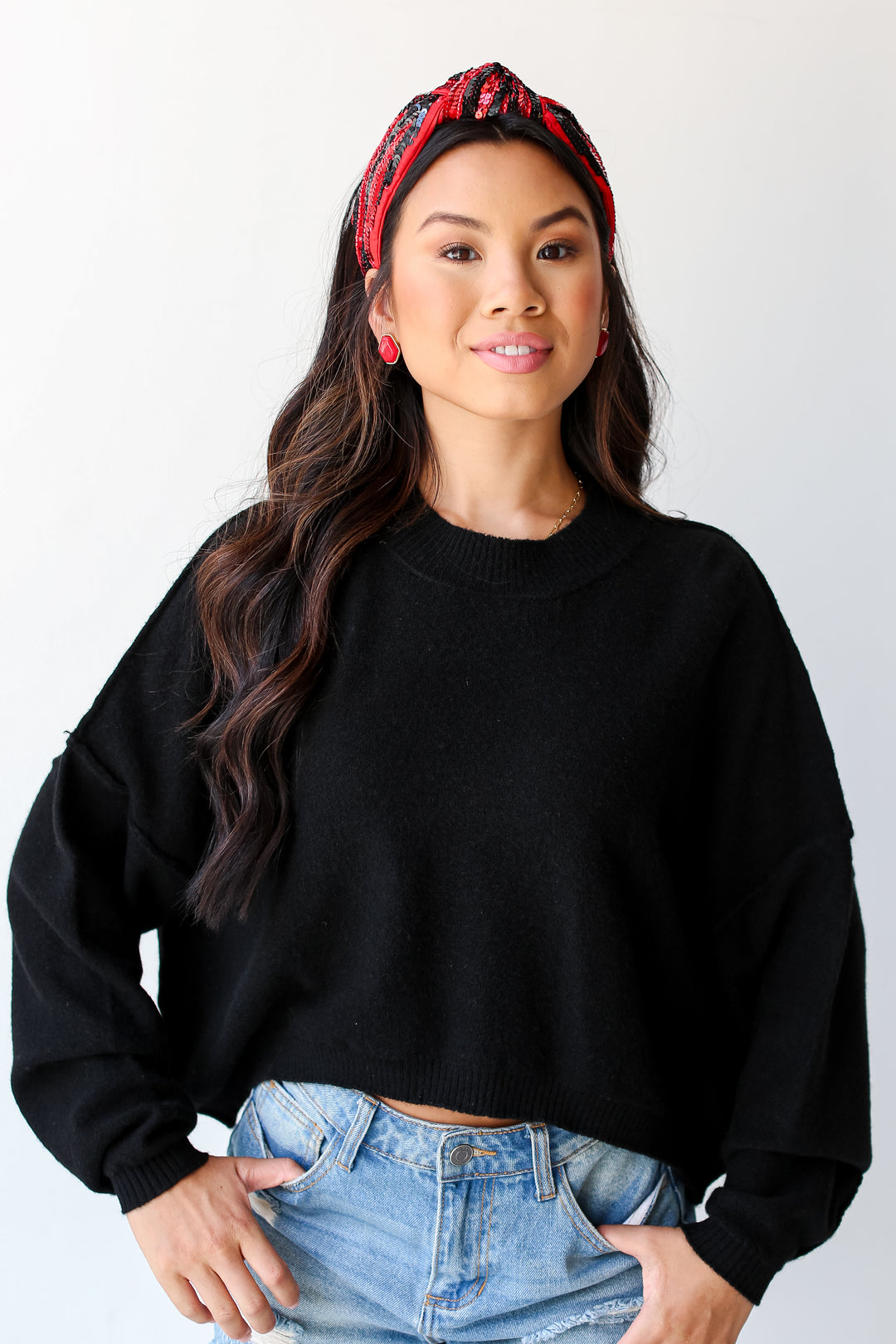 black Sweater front view