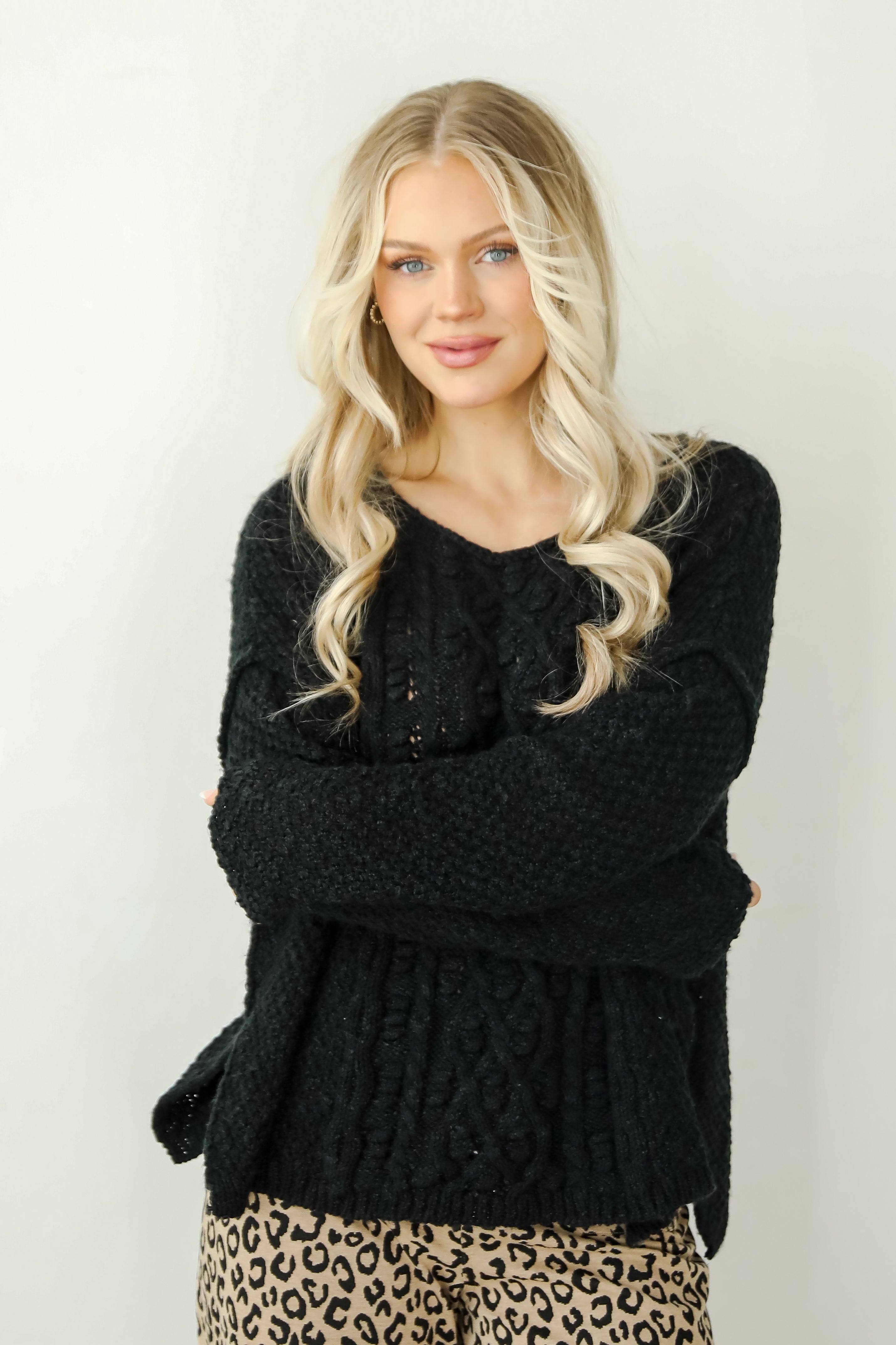 Cherished Crush Black Sweater