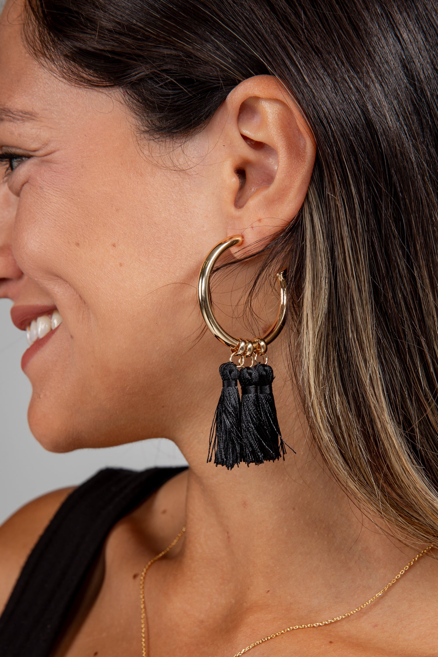 Cute Tassel Hoop Earrings | Statement Earrings | Dress Up Red Cute Tassel Hoop Earrings | Statement Earrings | Dress Up Red