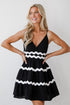 Little Moments Black Tiered Mini Dress