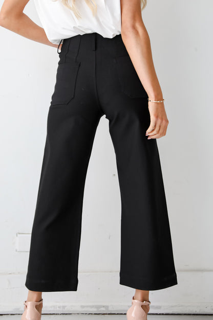 Black Trouser Pants on model