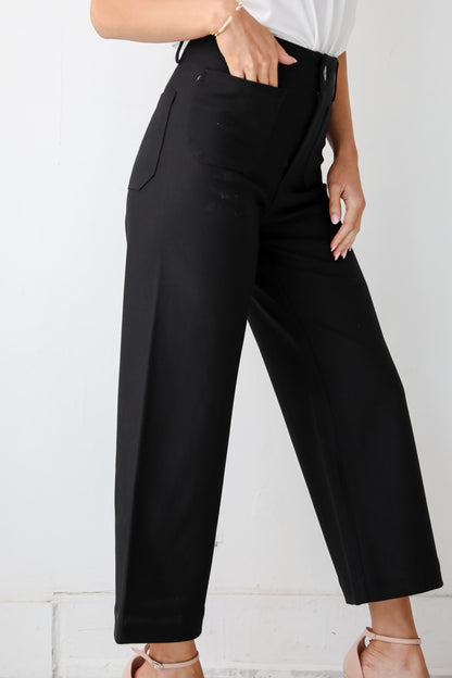 high rise Black Trouser Pants for work 