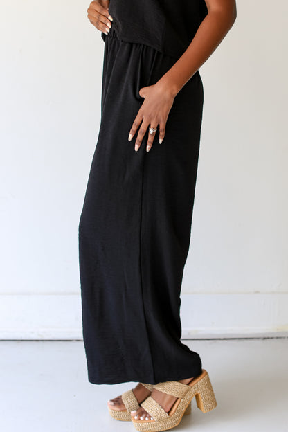 black Wide Leg Pants side view