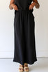 black Wide Leg Pants on model