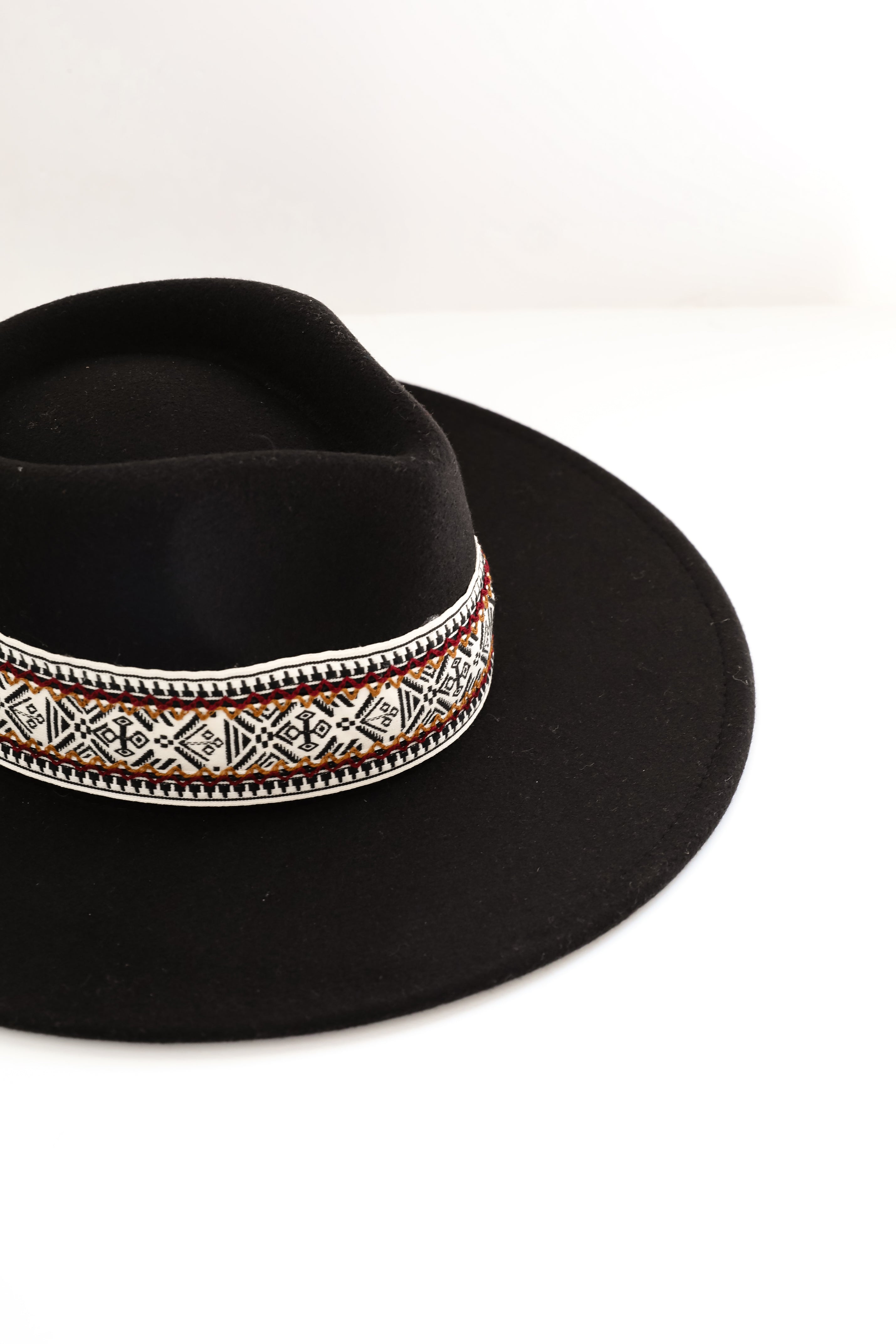 Out West Vibe Black Wide Brim Fedora Hat