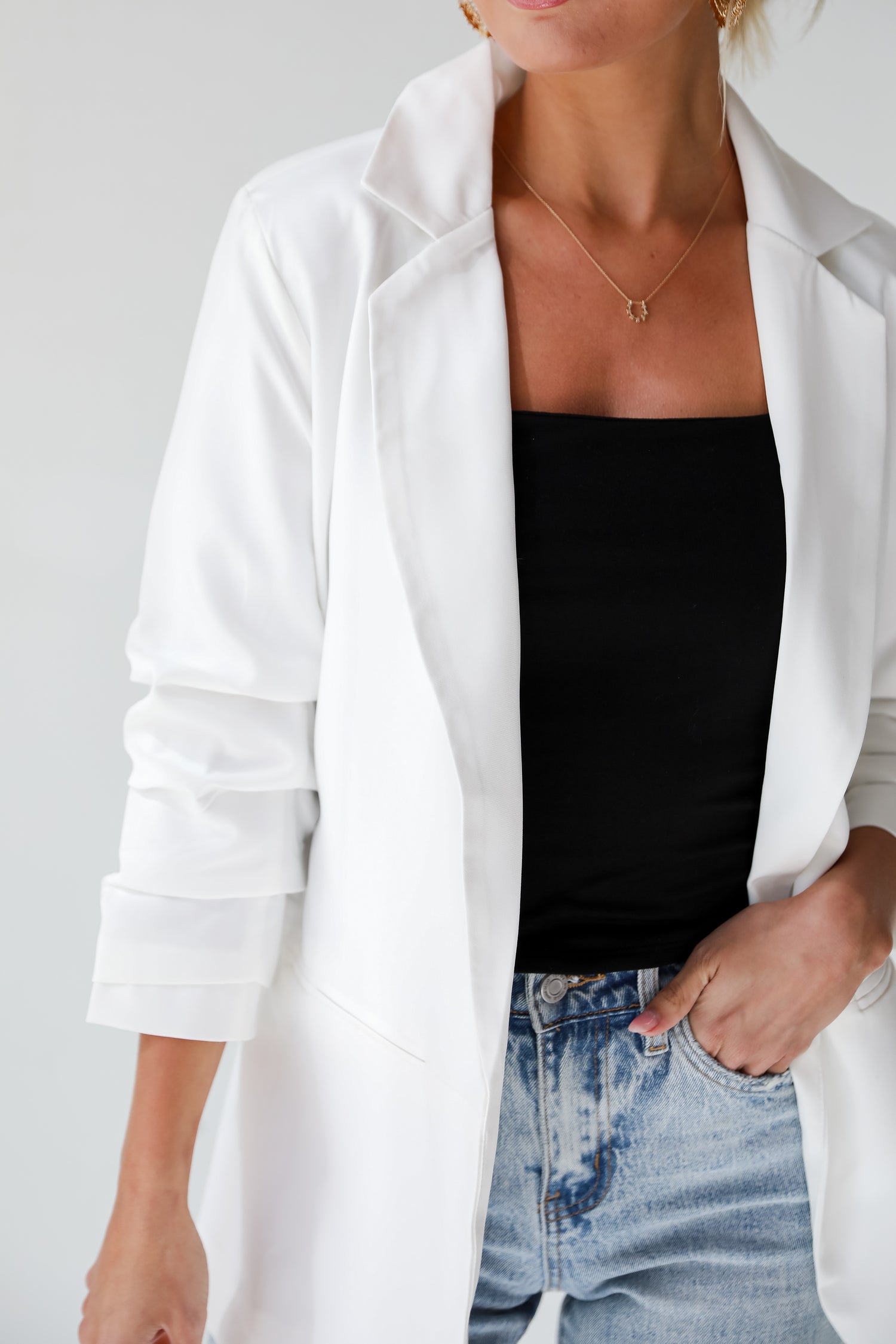 cute white blazer