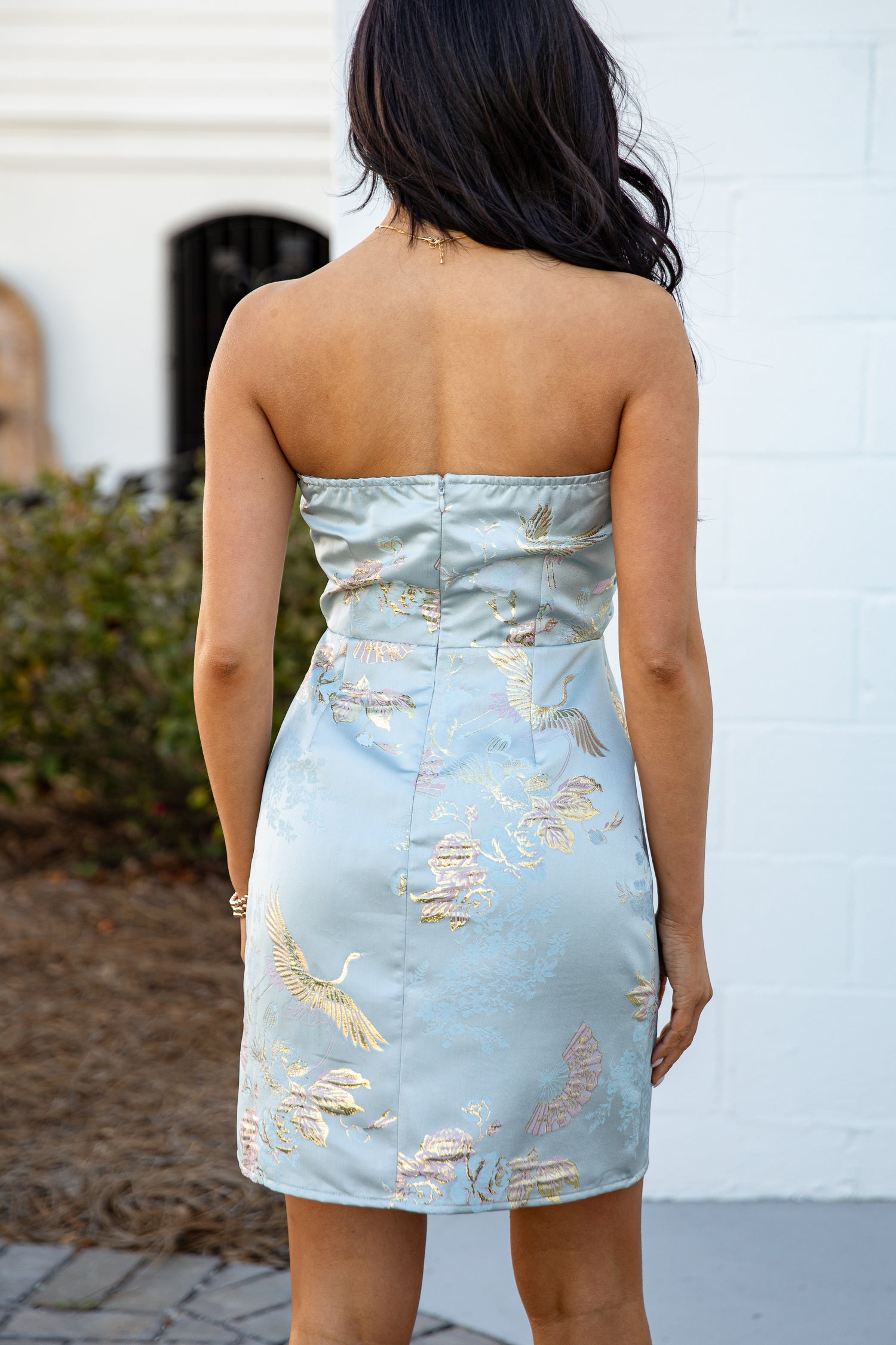 blue bow mini dress Event Elegance Bow Blue Mini Dress | Trendy Women's Dress