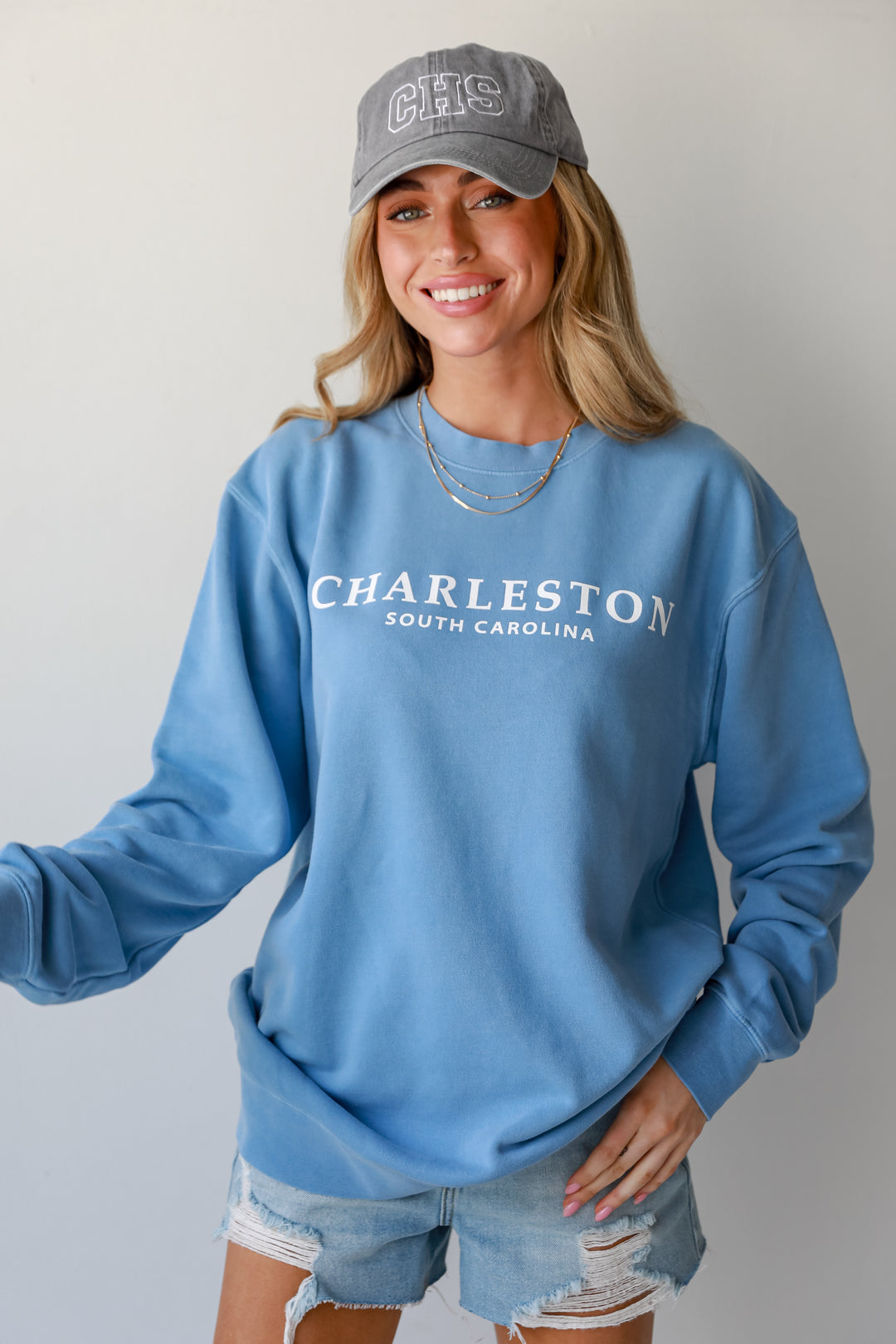 Blue Charleston South Carolina Pullover. Graphic Sweatshirt. Charleston South Carolina Sweatshirt.