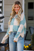 Light Blue Checkered Sweater