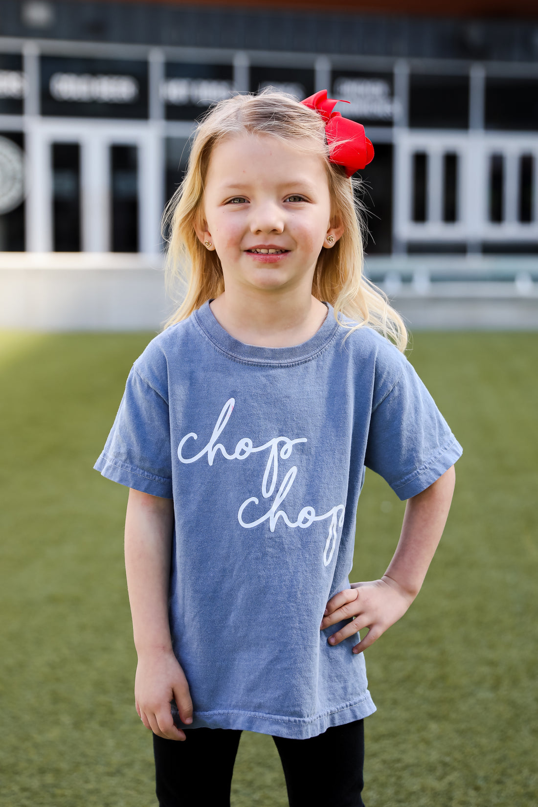 Youth Denim Chop Chop Script Tee