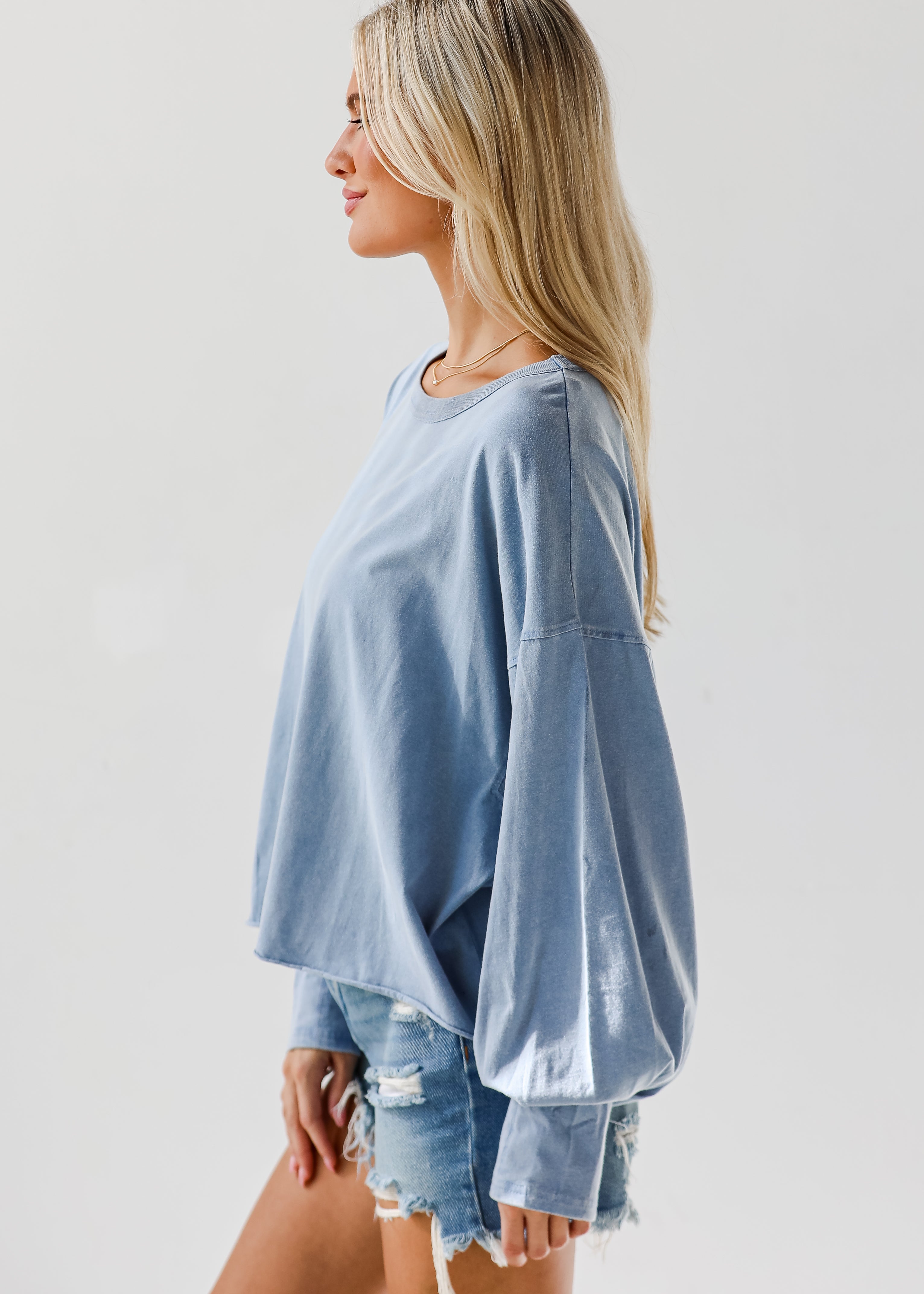 Aubree Cropped Long Sleeve Tee