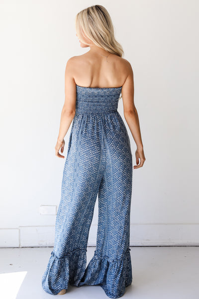 Strapless Jumpsuit back view
