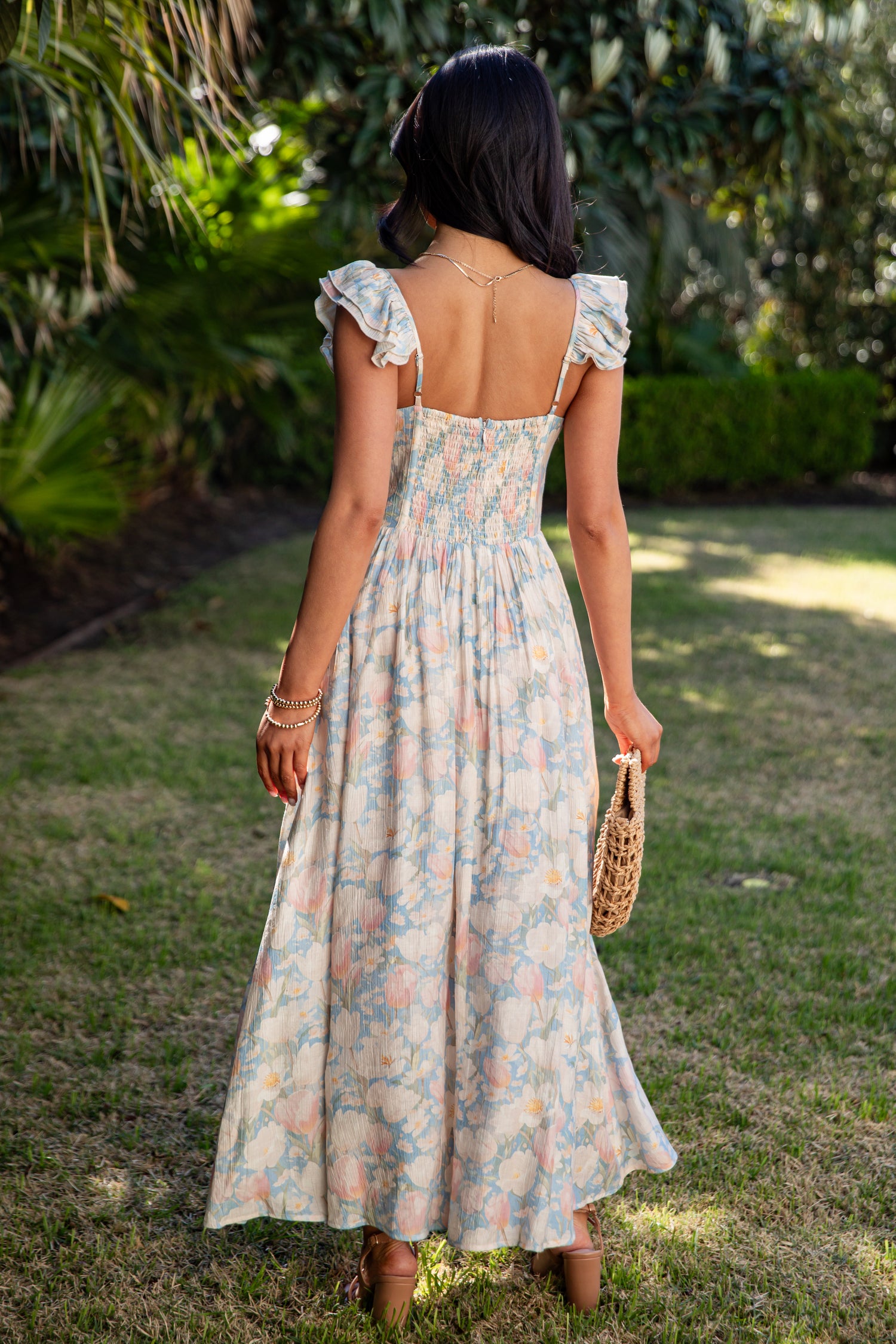 Blue Floral Maxi Dress | Trendy Women's Sundress