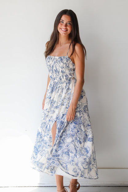 Modern Composure Cream Floral Maxi Dress