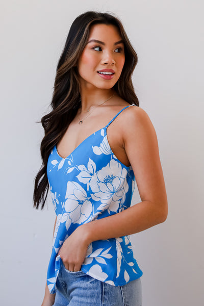 Now Or Never Royal Blue Floral Tank vacation outfits
