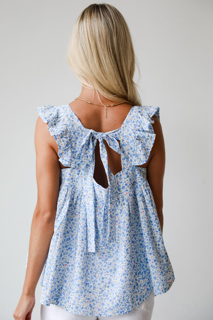 Such A Delight Blue Floral Tank