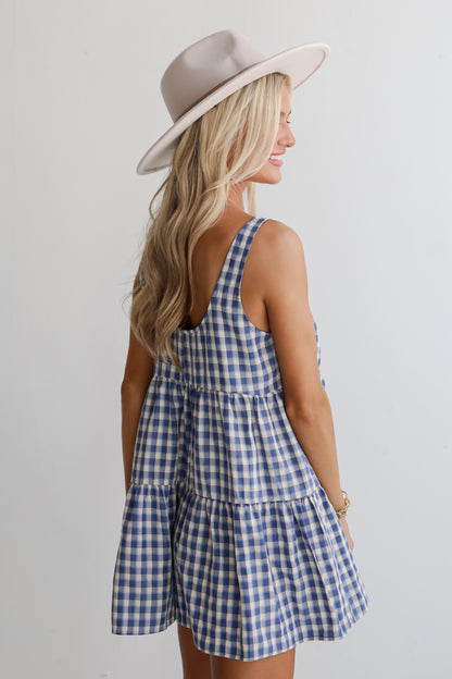 Blissfully Perfect Blue Gingham Romper