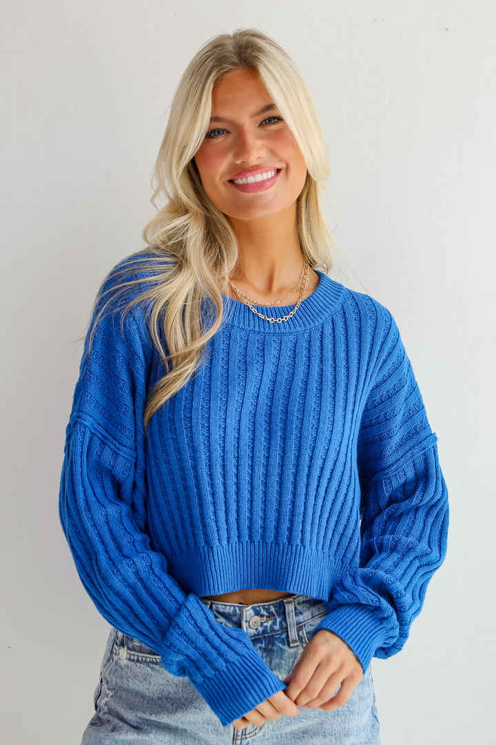 Standout Sophistication Cobalt Sweater