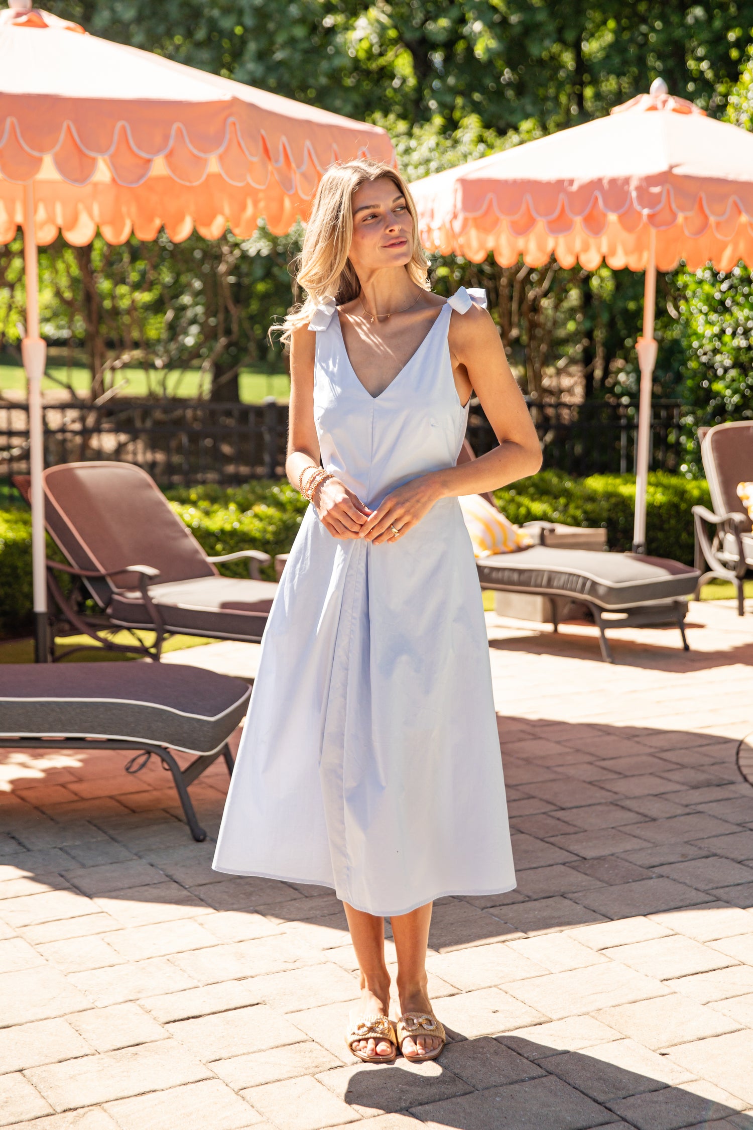 orange and blue dresses Trendy Blue Midi Dress | Women's Cute Dresses