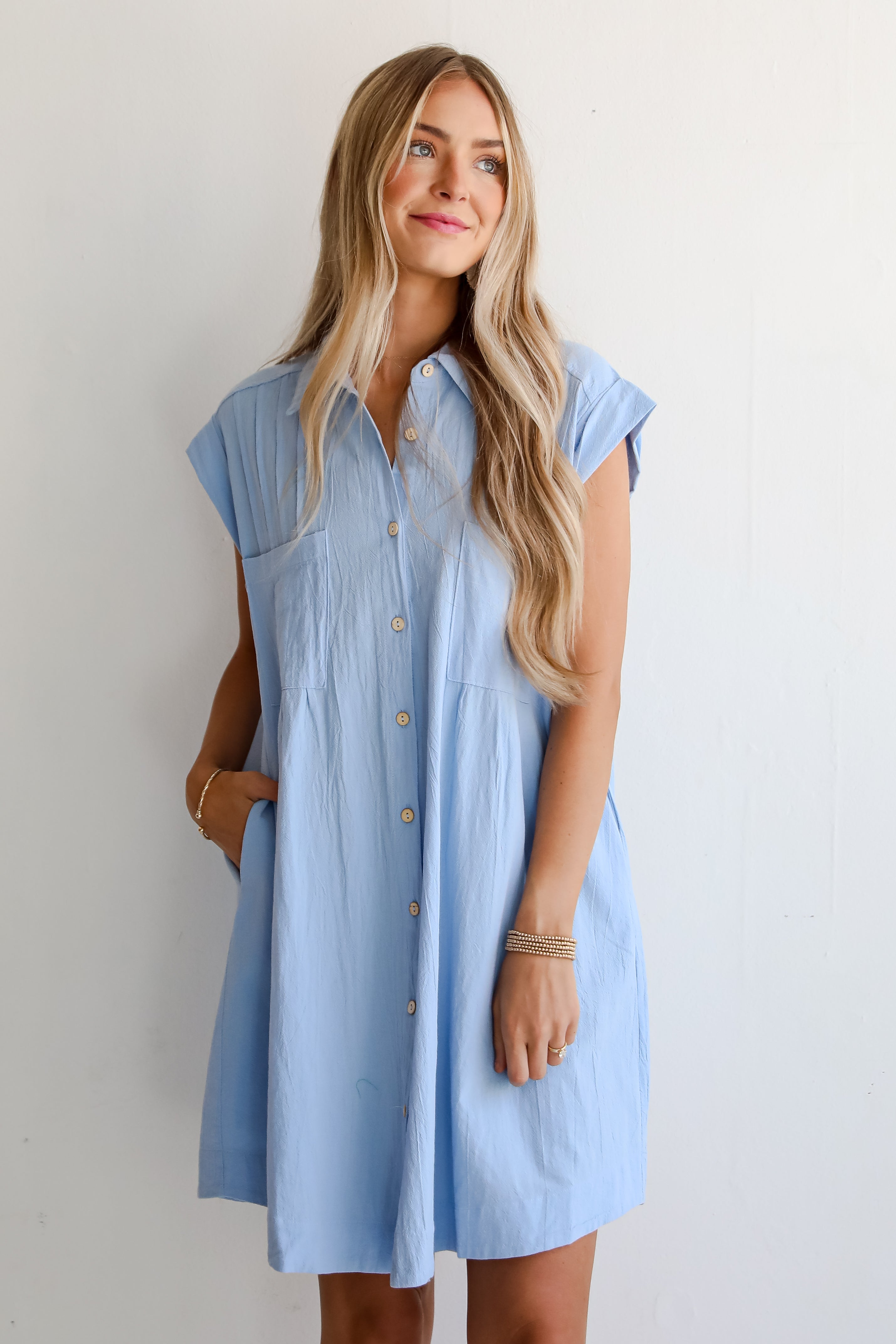 Light blue casual shops dresses