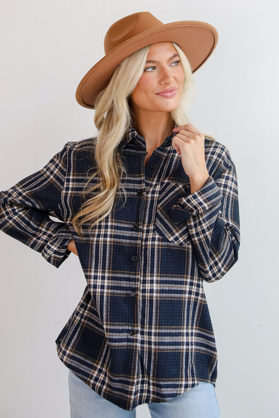 Seasonal Concept Blue Plaid Flannel