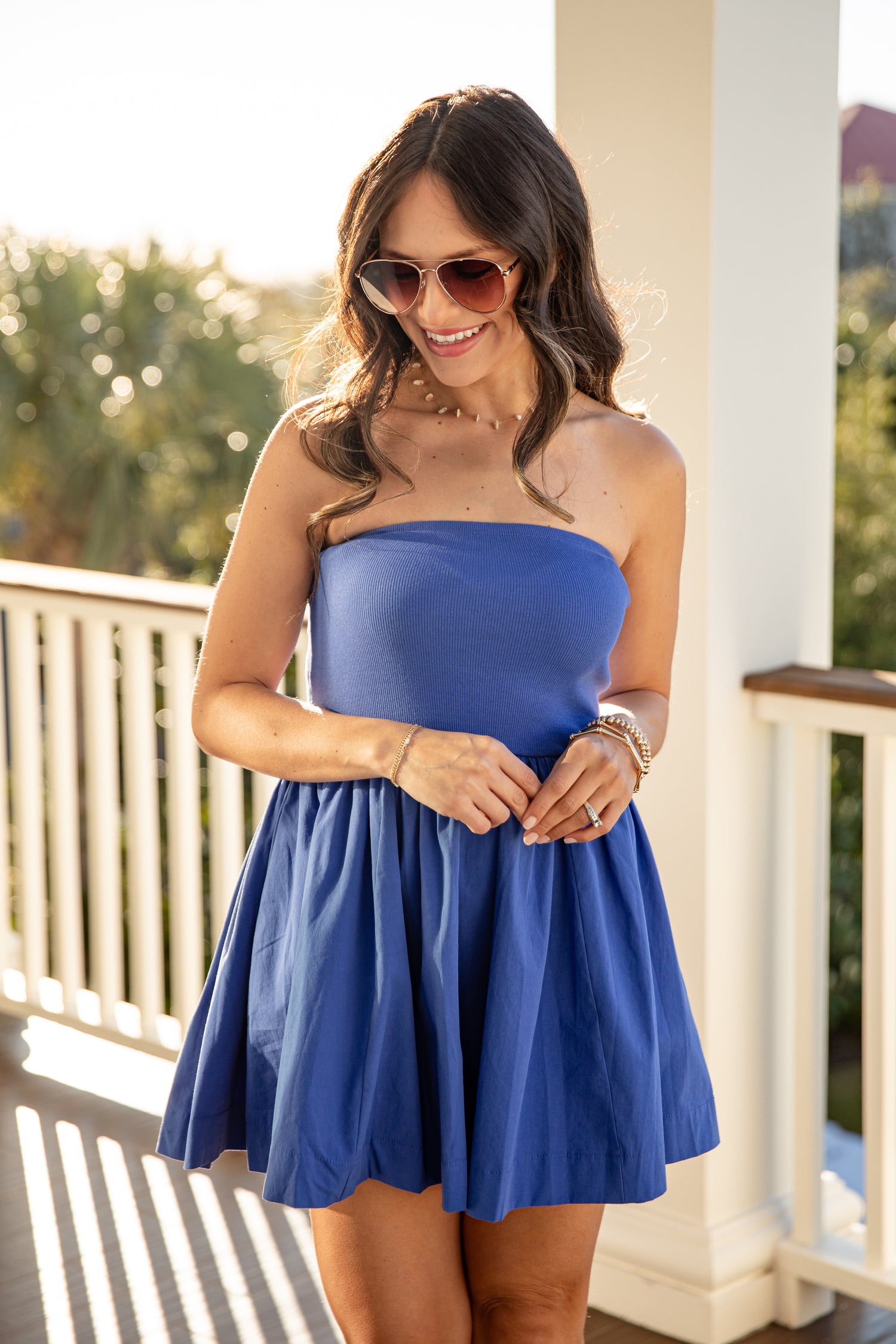 blue strapless mini dress Trendy Blue Strapless Mini Dress | Women's Clothing