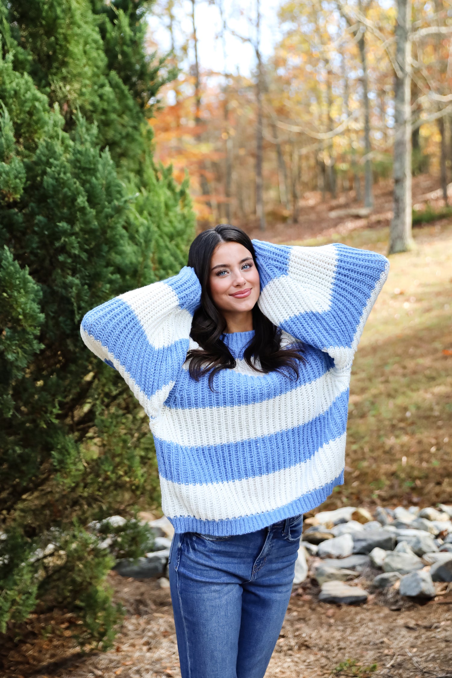 Cozy Aesthetic Striped Oversized Sweater